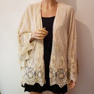 NWT Urban Mango Lace Ivory Jacket, Size M.